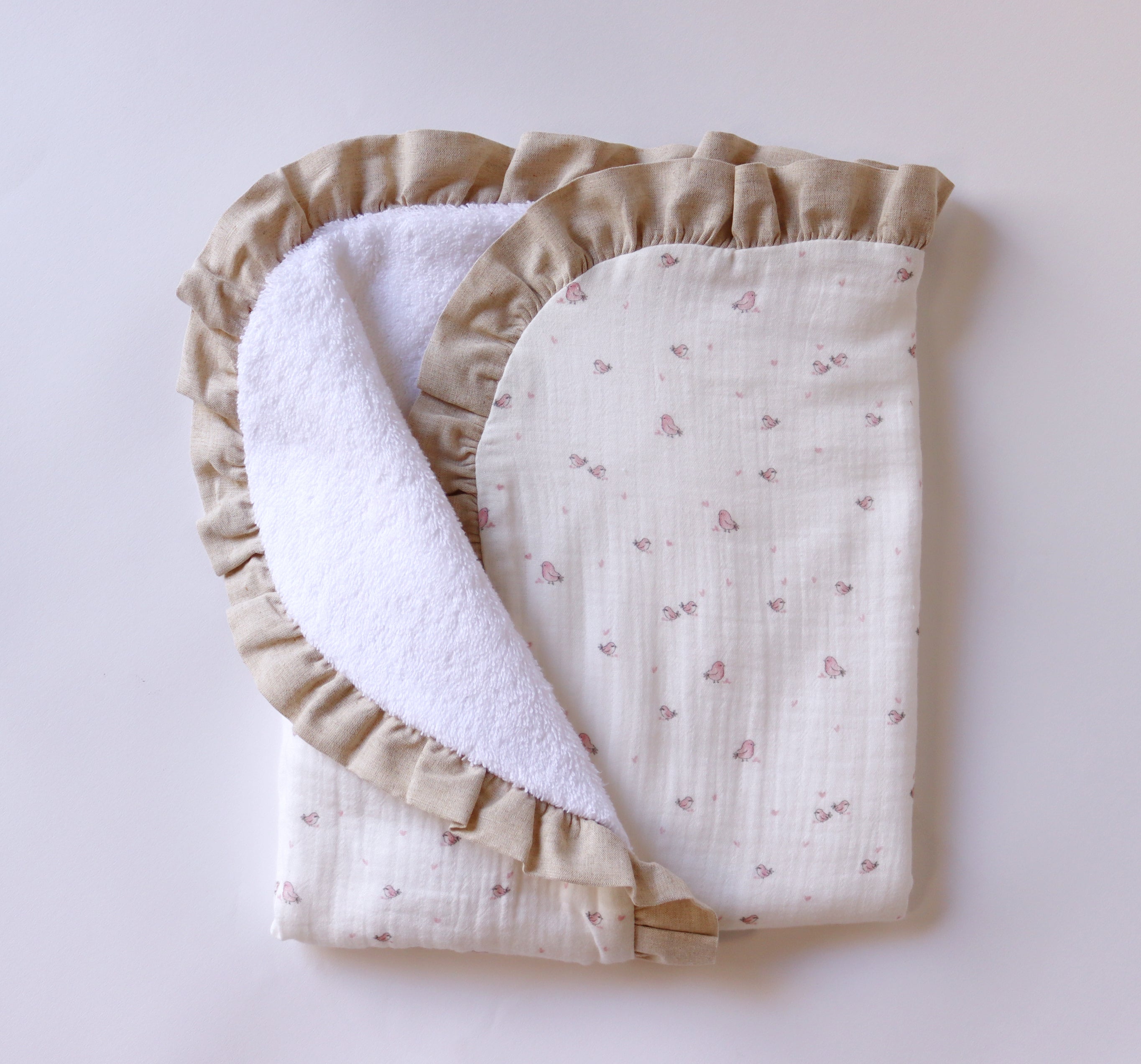 Arrullo rizo BIRDS rosa