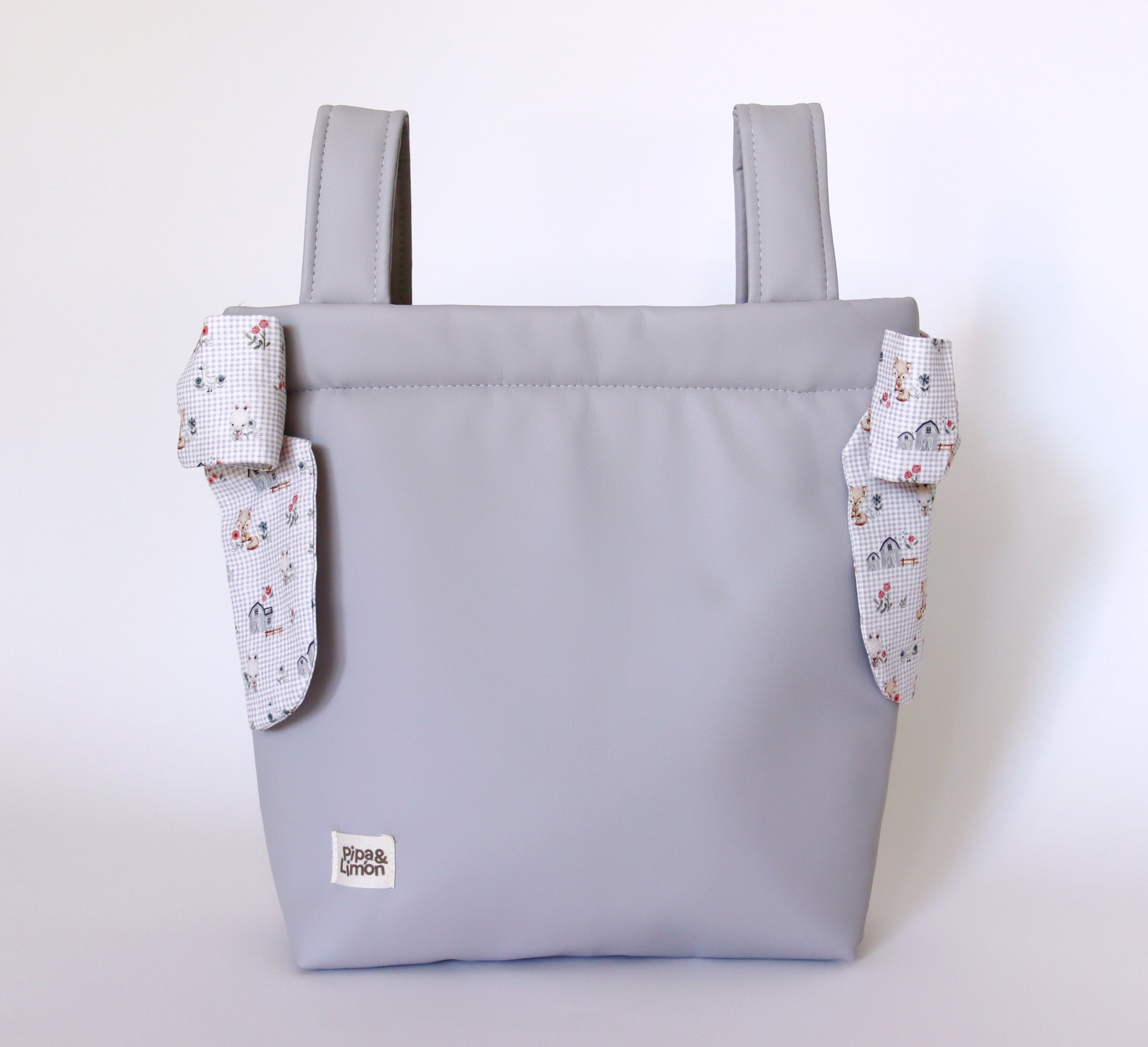 Bolsa panera TADEO polipiel gris