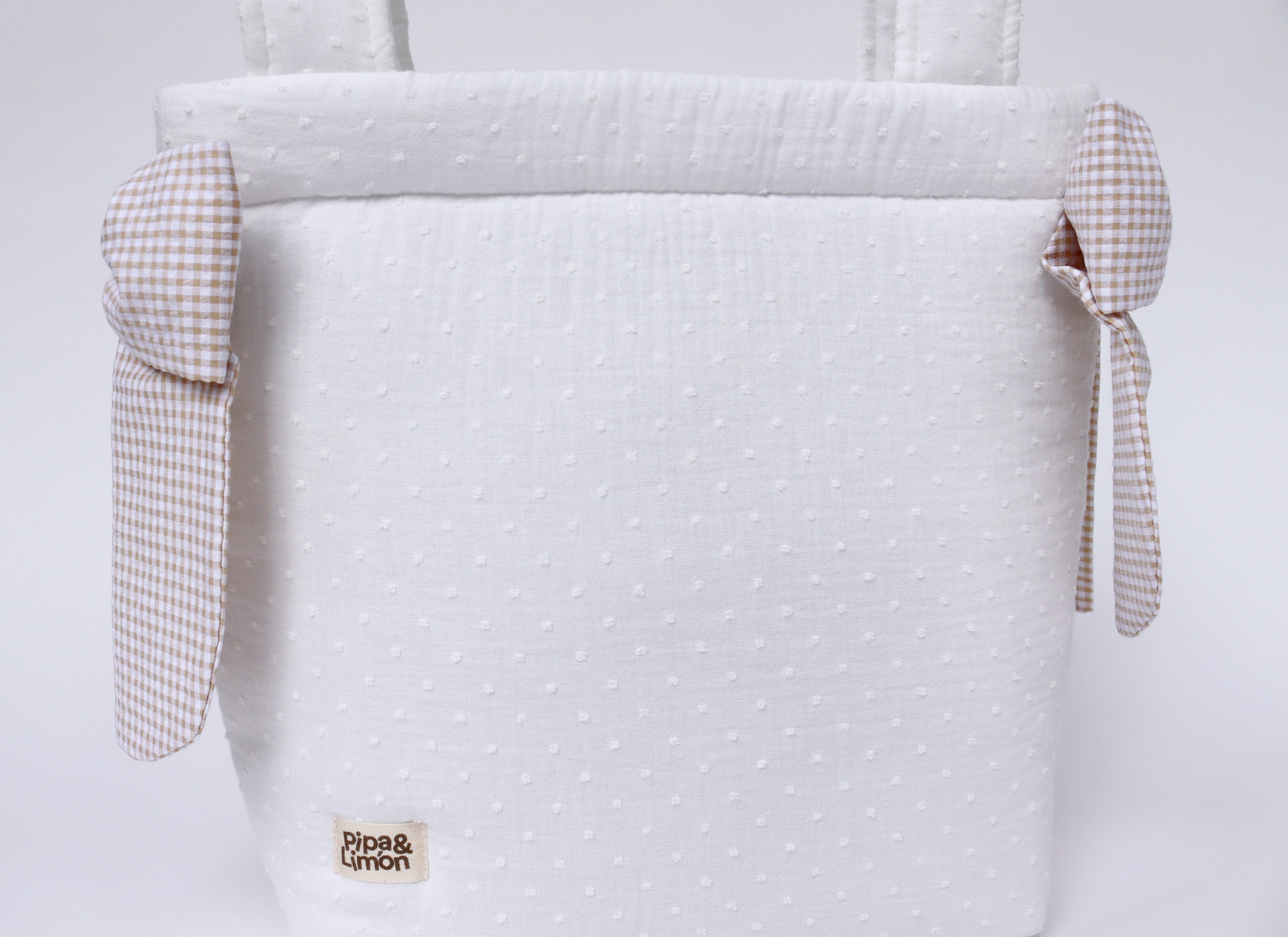 Bolsa panera MINI VICHY BEIGE plumeti