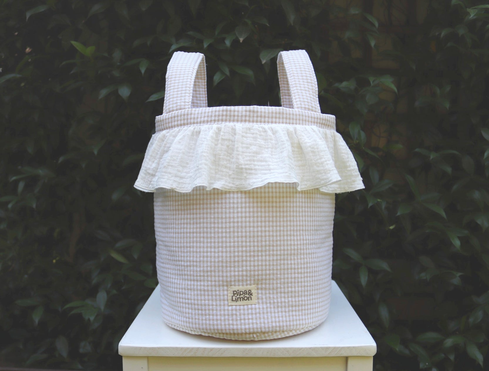 Bucket bag MINI VICHY BEIGE
