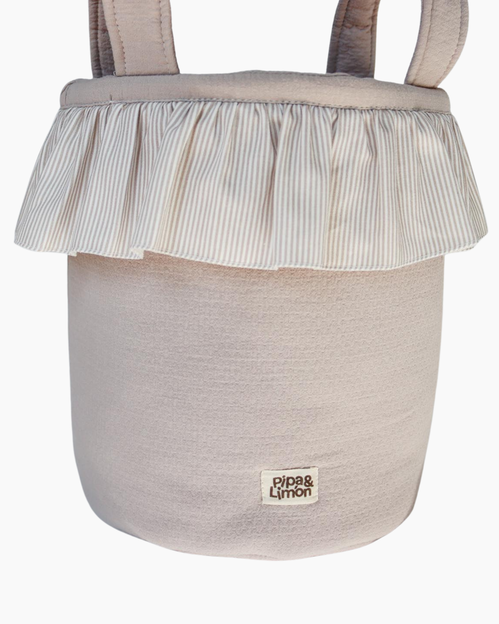 Bucket bag TAUPE STRIPES taupe