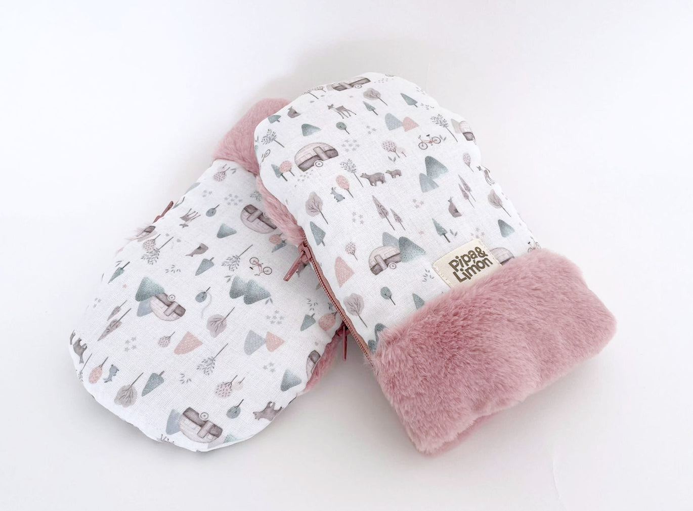 Manoplas carrito FOREST rosa