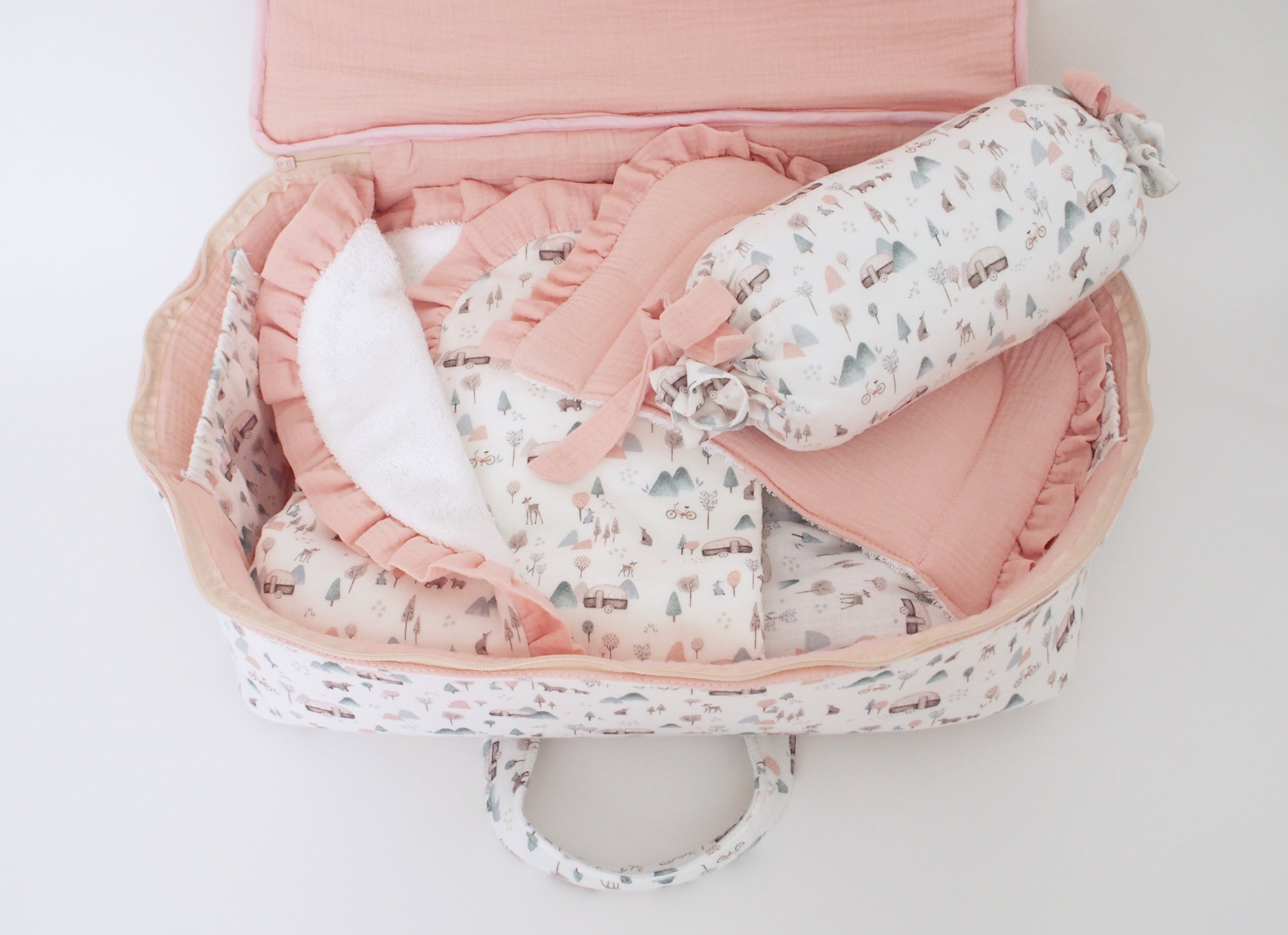 Maleta maternidad FOREST rosa