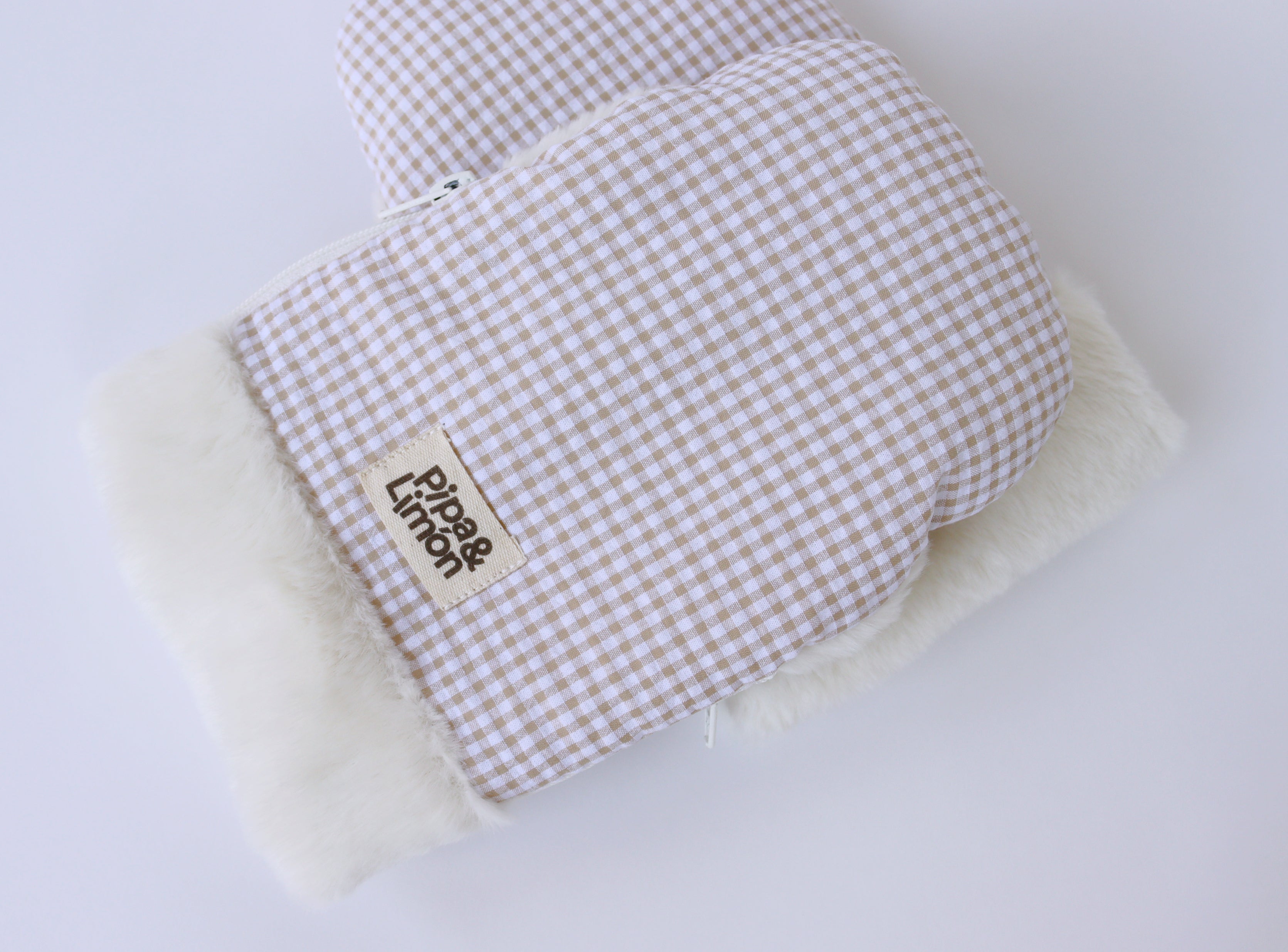 Manoplas carrito MINI VICHY BEIGE