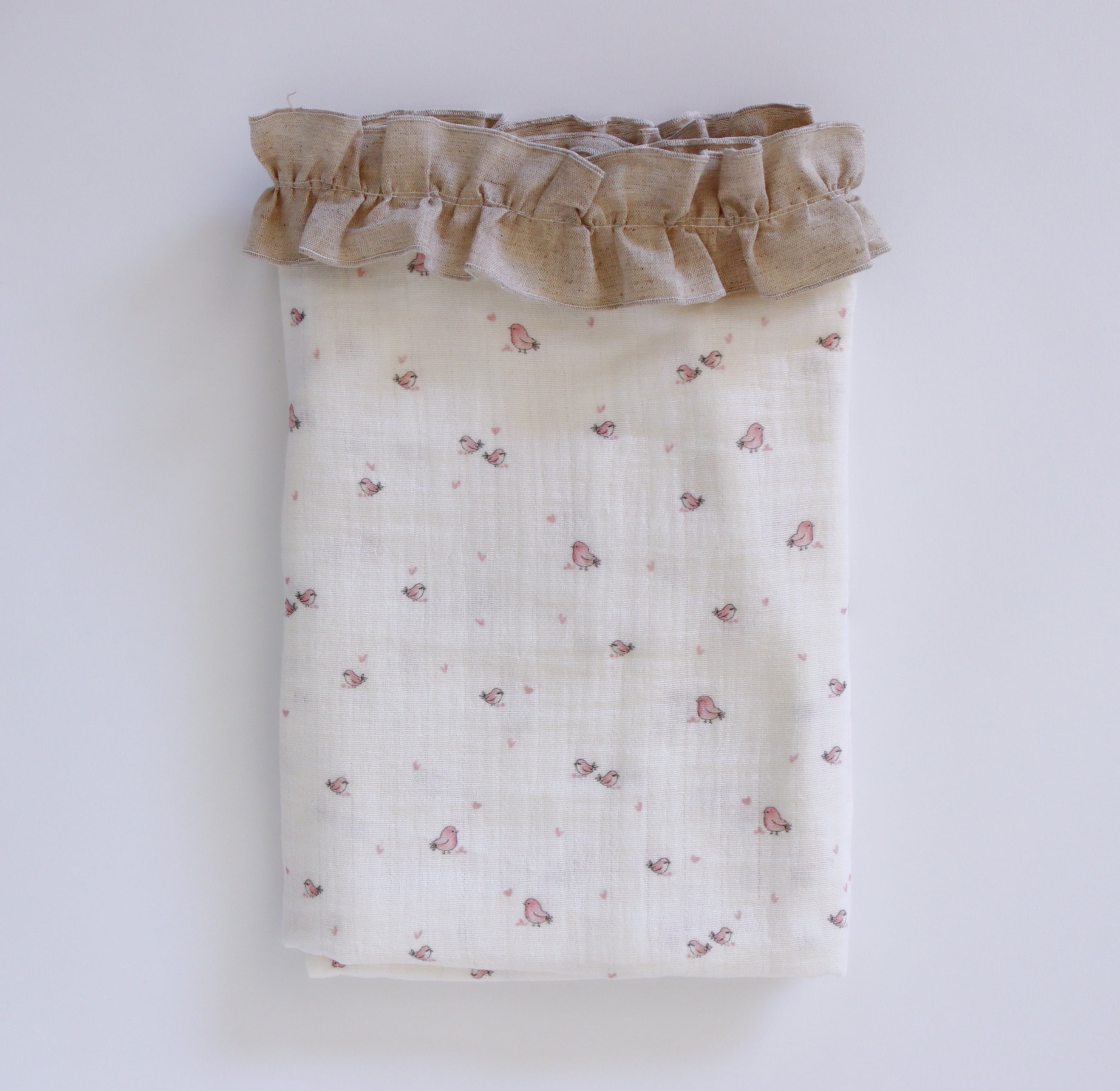 Sábana capazo BIRDS rosa