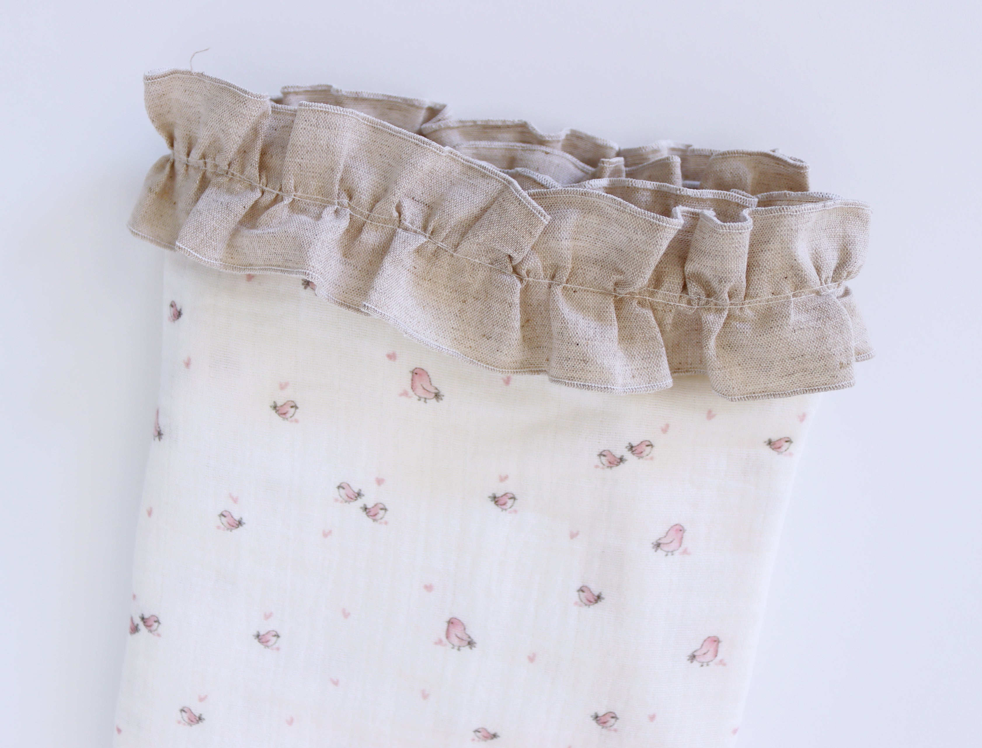 Sábana capazo BIRDS rosa