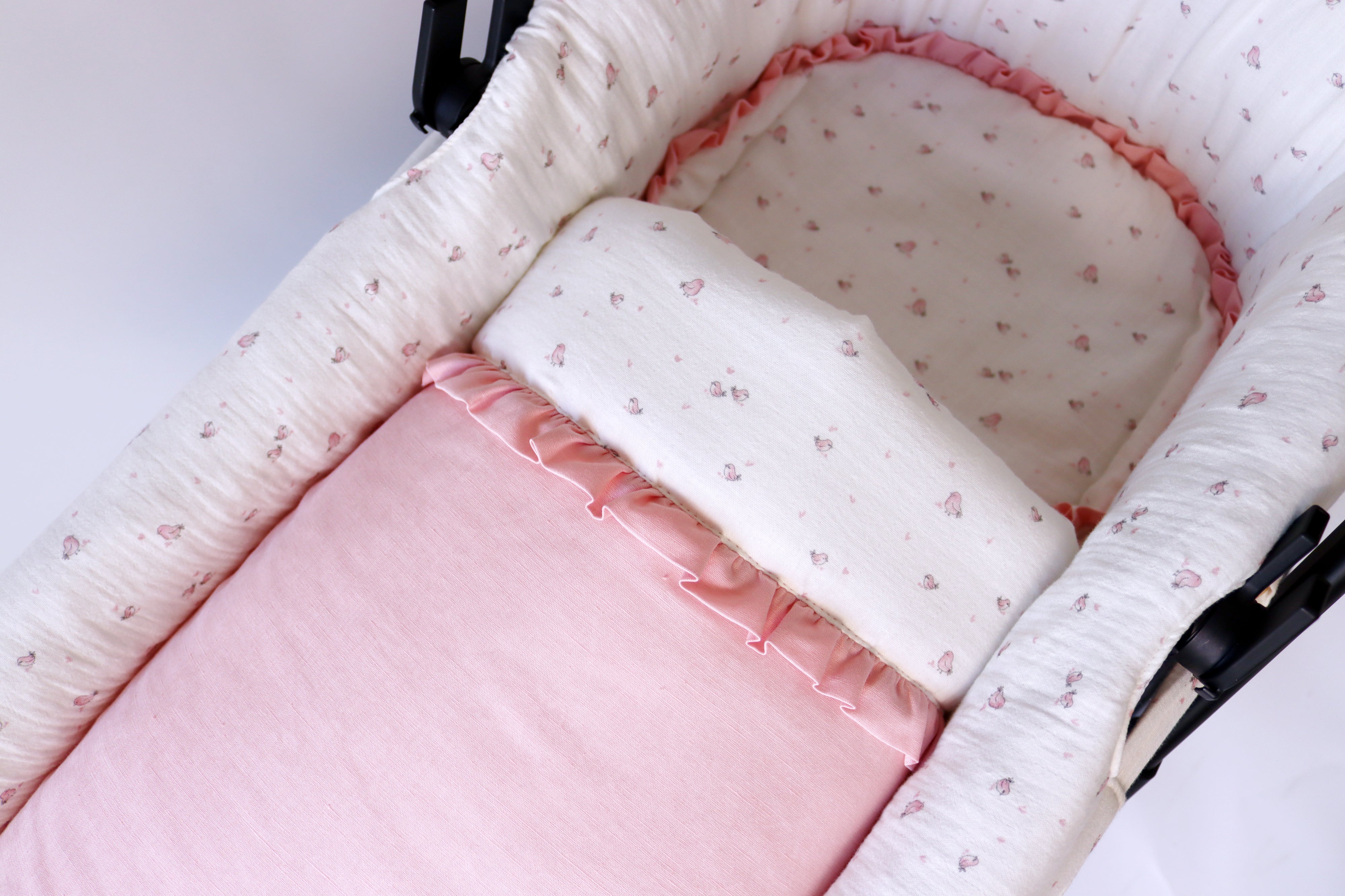 Saco entretiempo BIRDS lino rosa