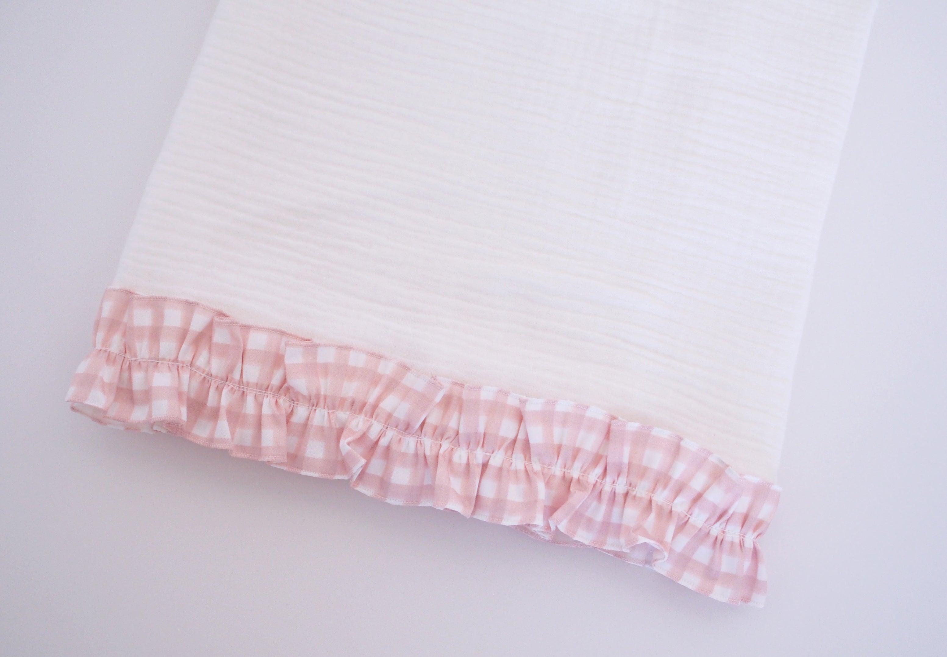 Sábana capazo volante VICHY ROSA PETAL