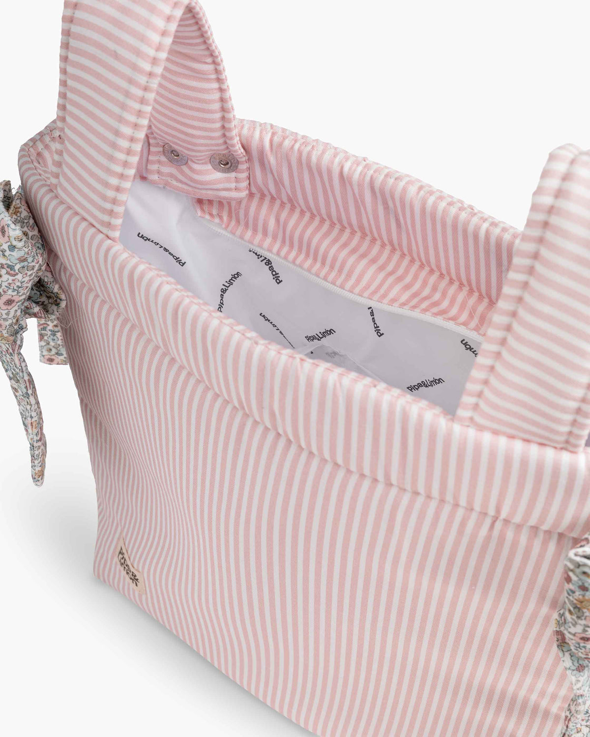 Bolsa Panera EMMA petal pink stripes
