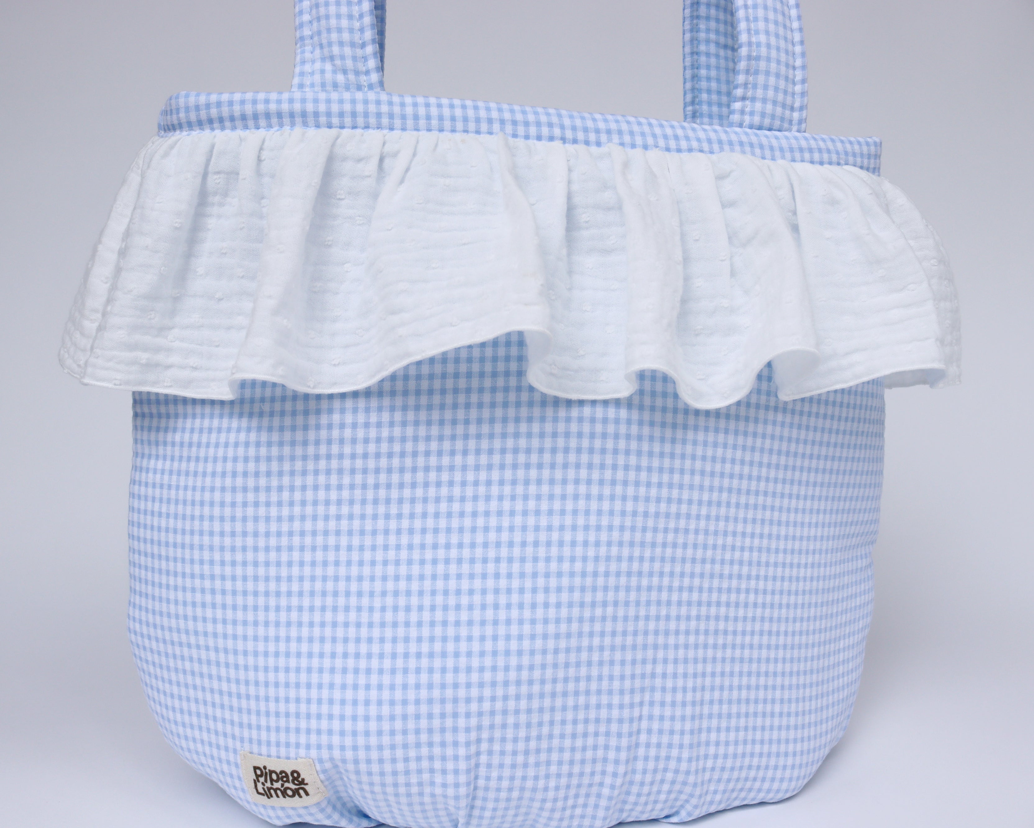 Bolsa bombonera MINI VICHY AZUL