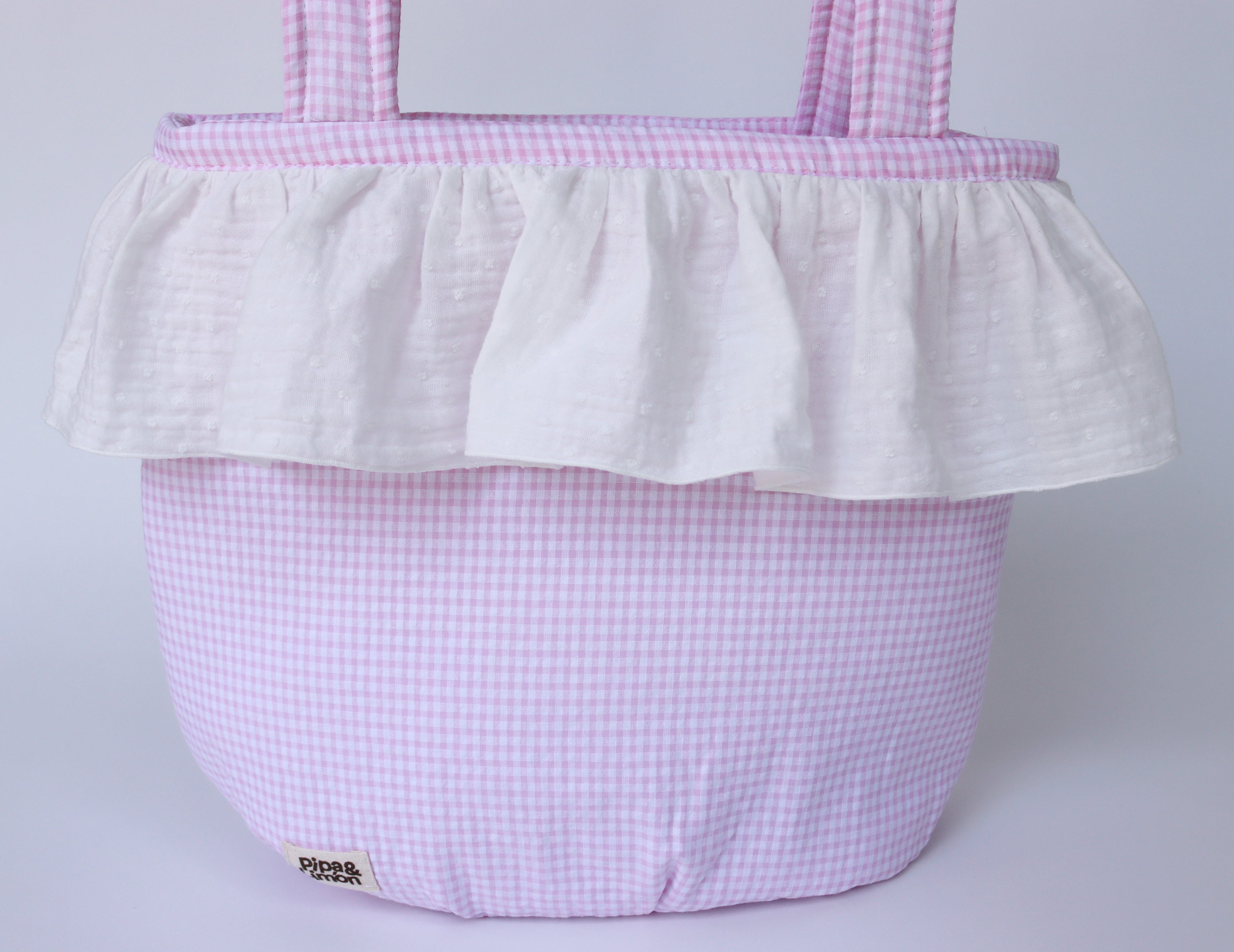 Bolsa bombonera MINI VICHY ROSA