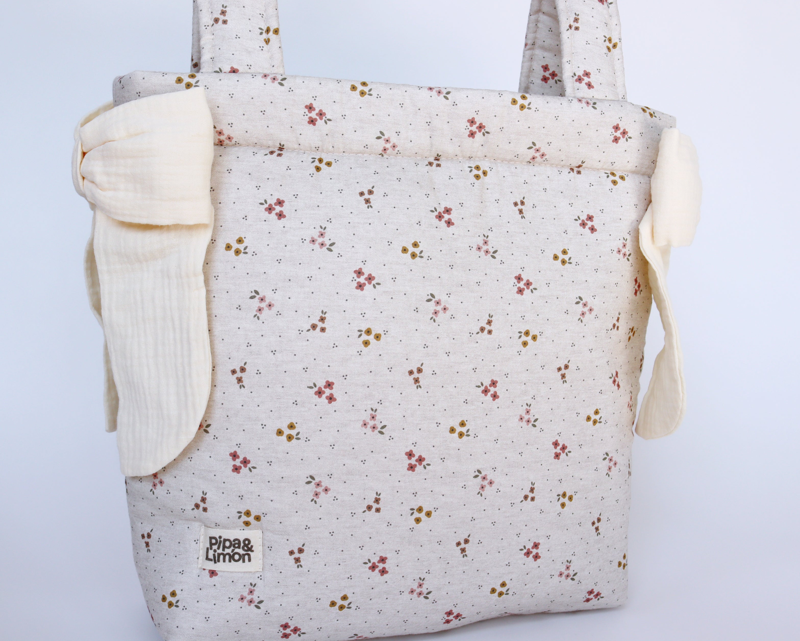 Bolsa panera DANIELA lazos beige