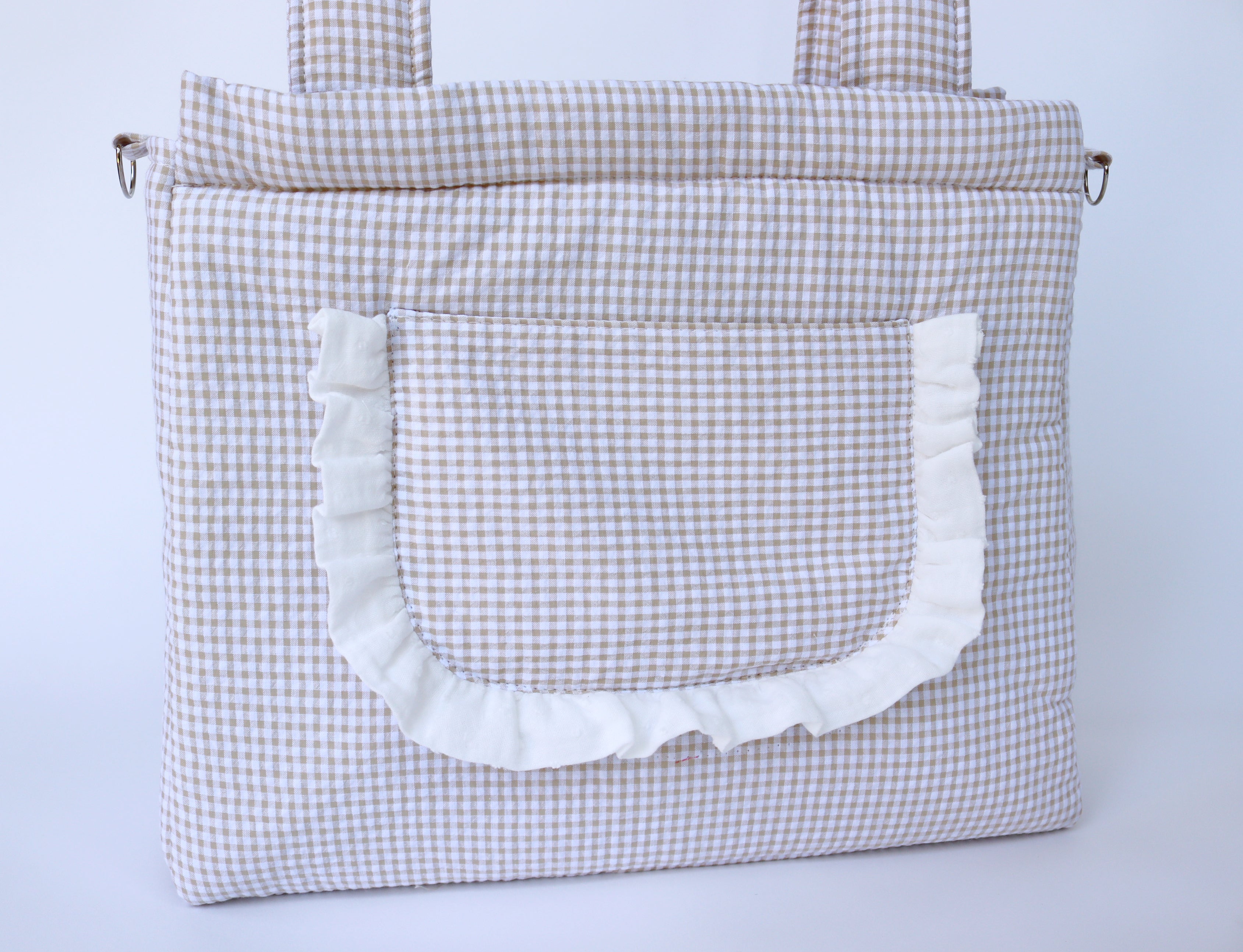 Bolsa panera MINI VICHY BEIGE bolsillo