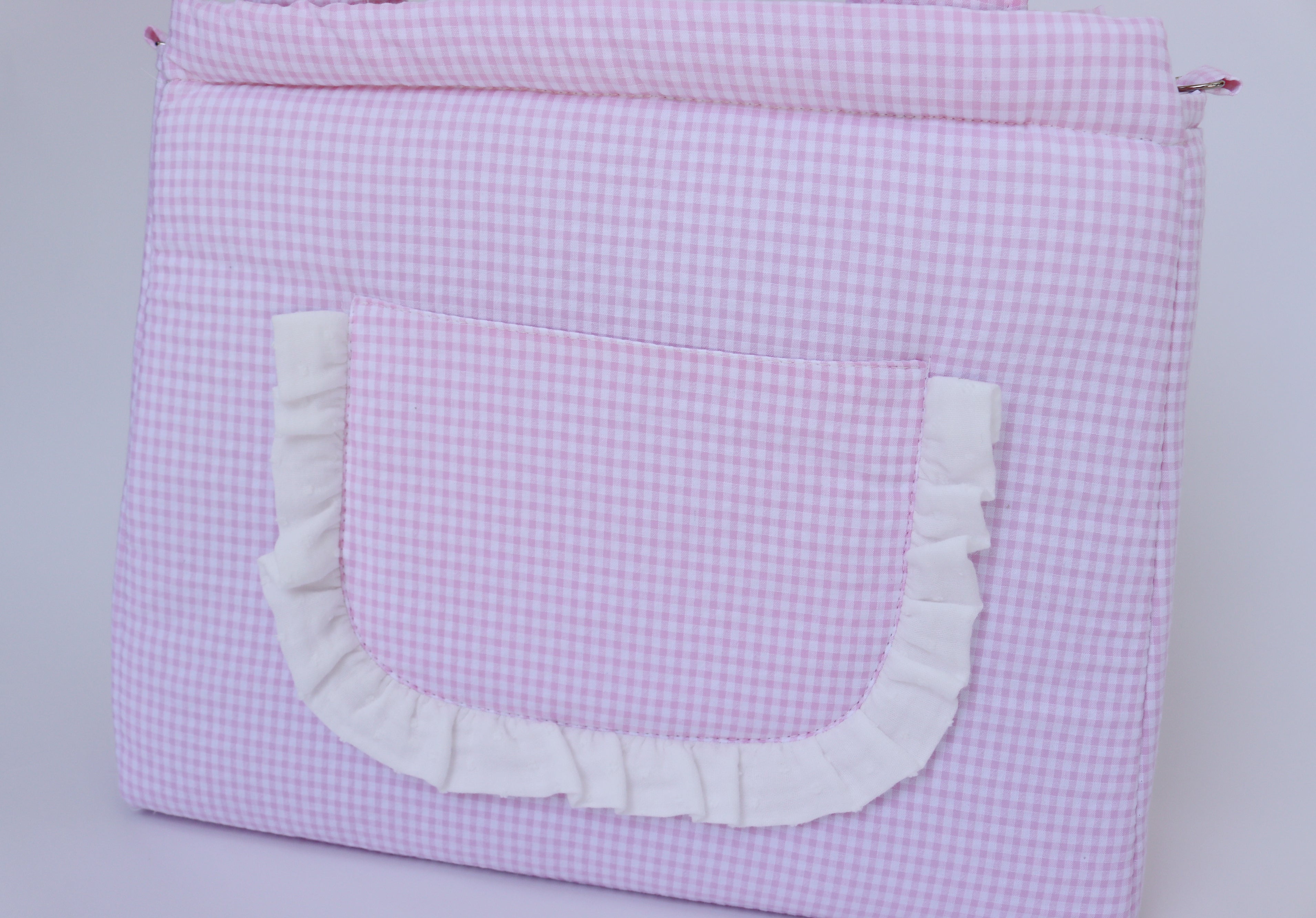 Bolsa panera MINI VICHY ROSA bolsillo