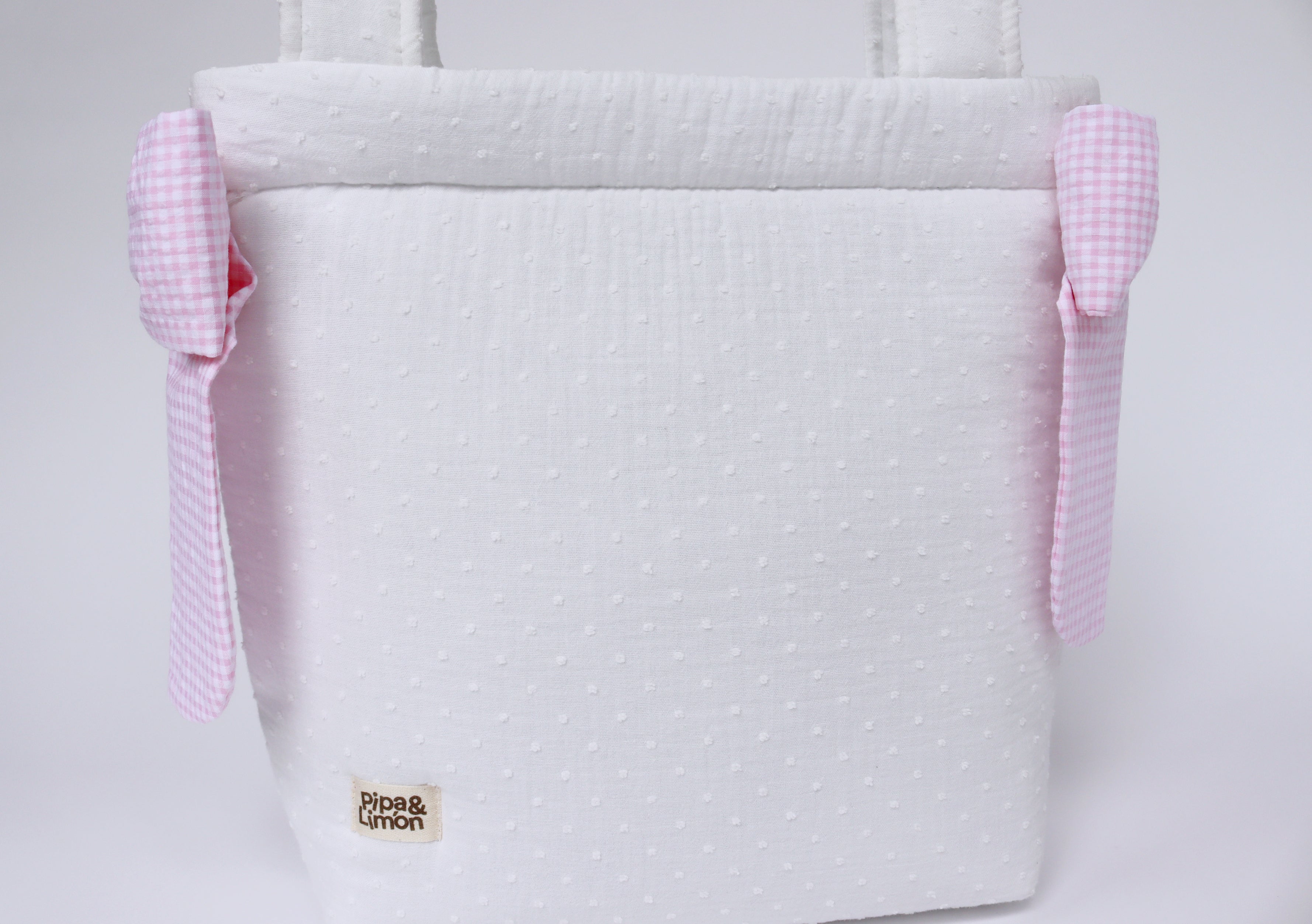 Bolsa panera MINI VICHY ROSA plumeti