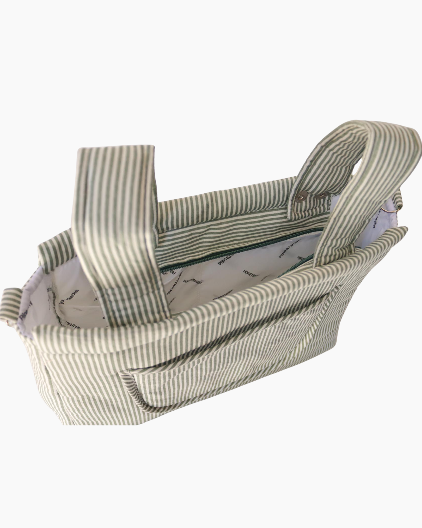 Bolsa panera DARK GREEN STRIPES bolsillo