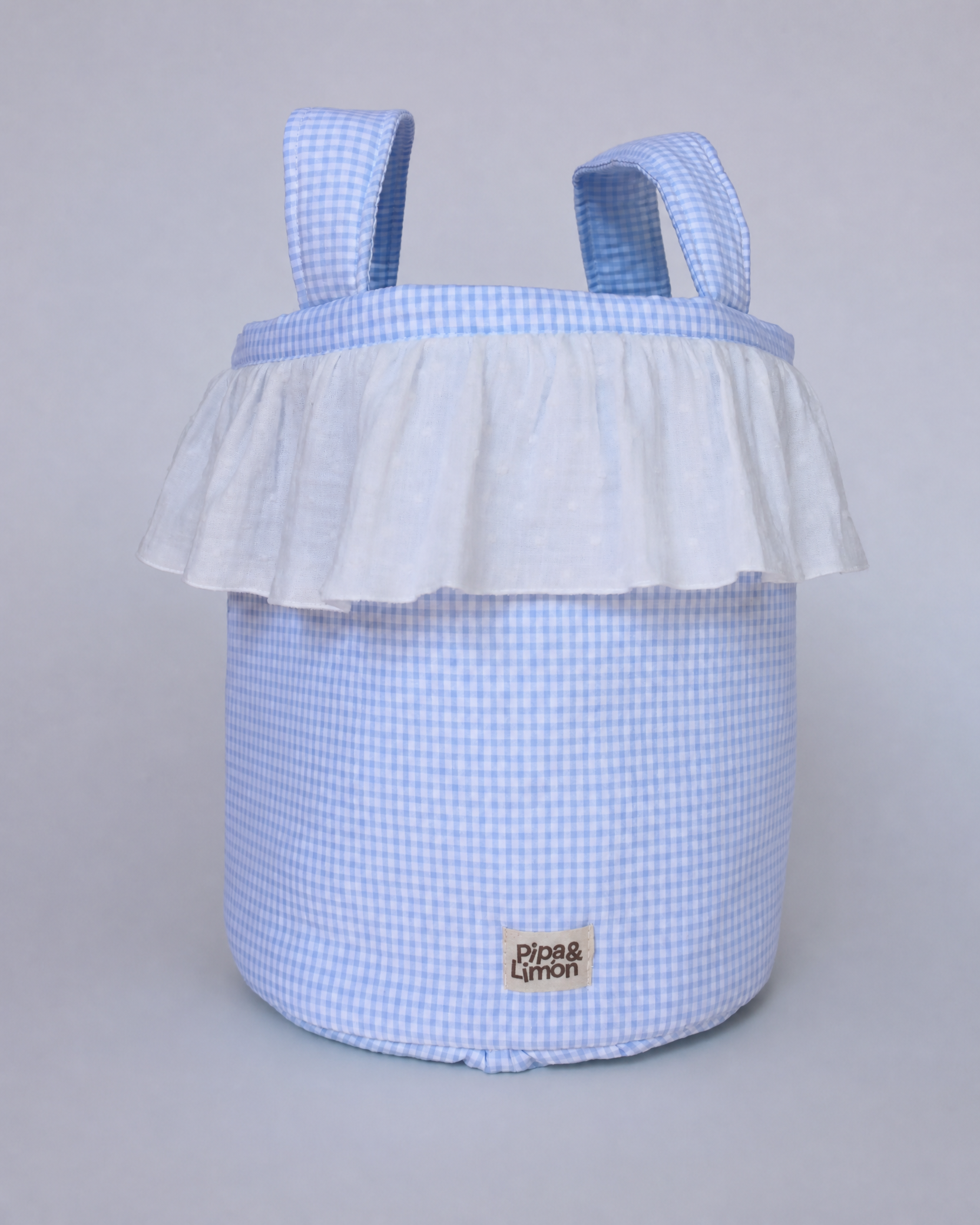 Bucket bag MINI VICHY AZUL