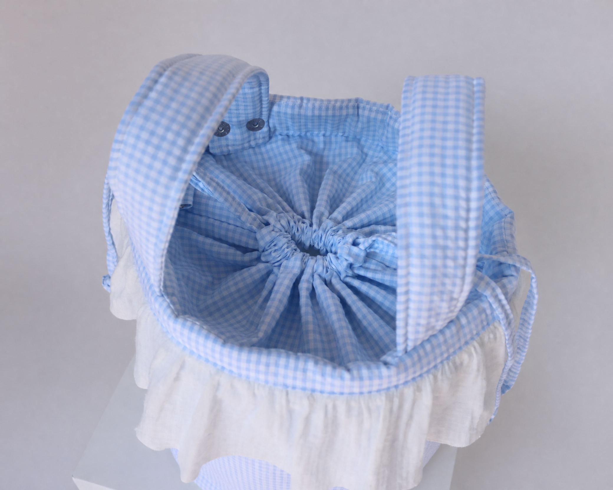 Bucket bag MINI VICHY AZUL