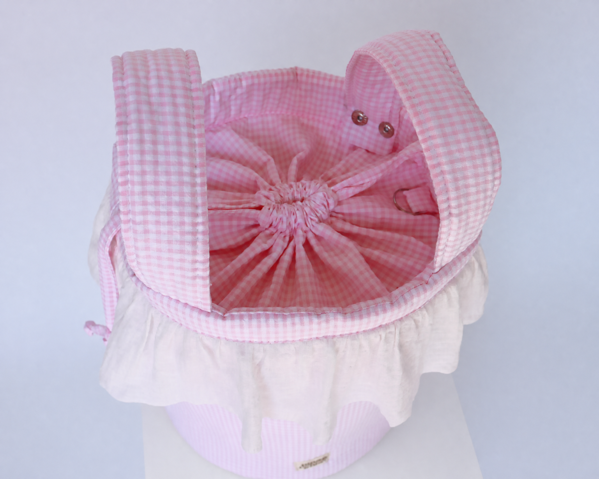 Bucket bag MINI VICHY ROSA