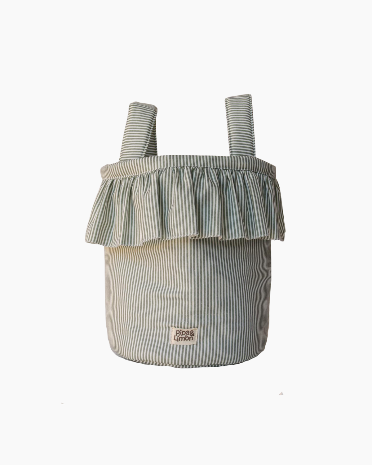 Bucket bag DARK GREEN STRIPES