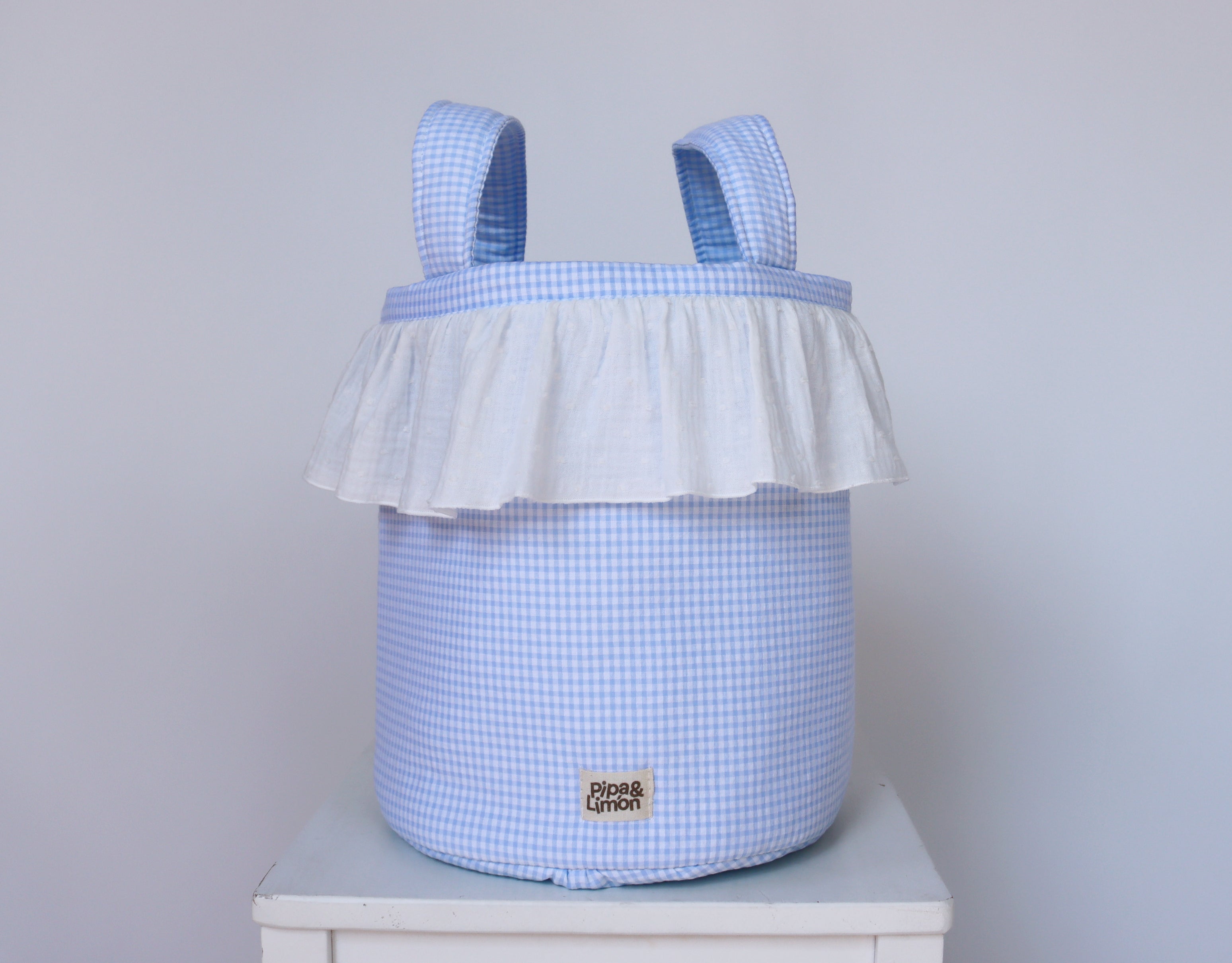 Bucket bag MINI VICHY AZUL