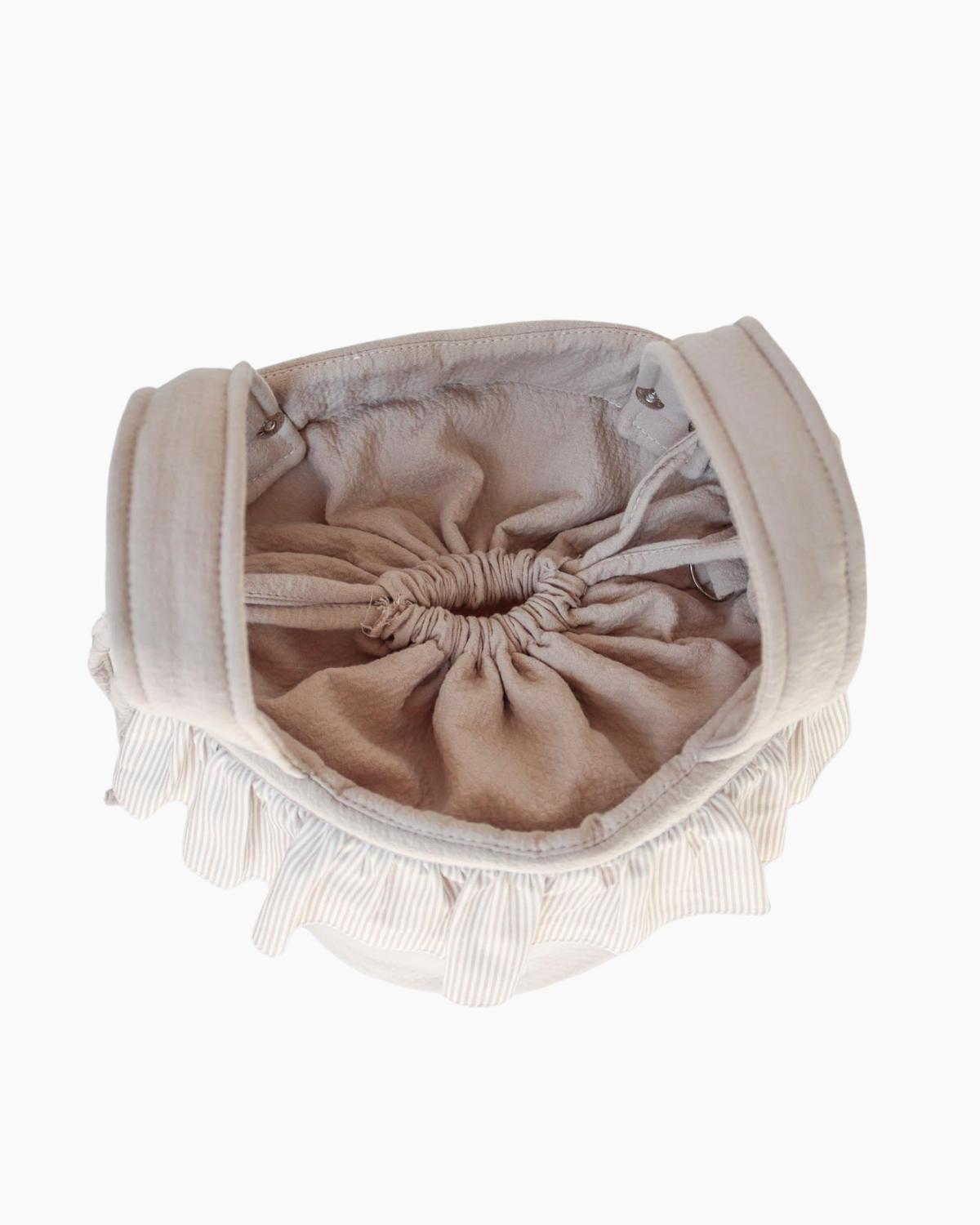 Bucket bag TAUPE STRIPES taupe