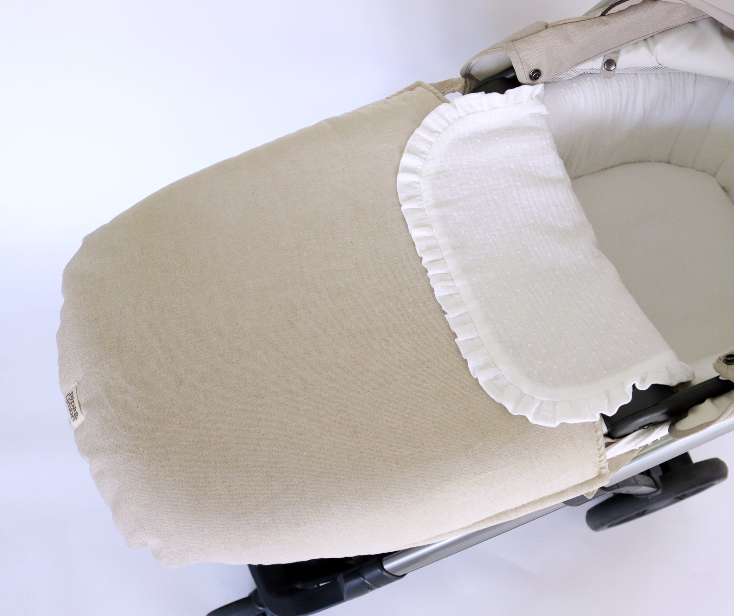 Colcha universal PLUMETI BLANCO lino beige