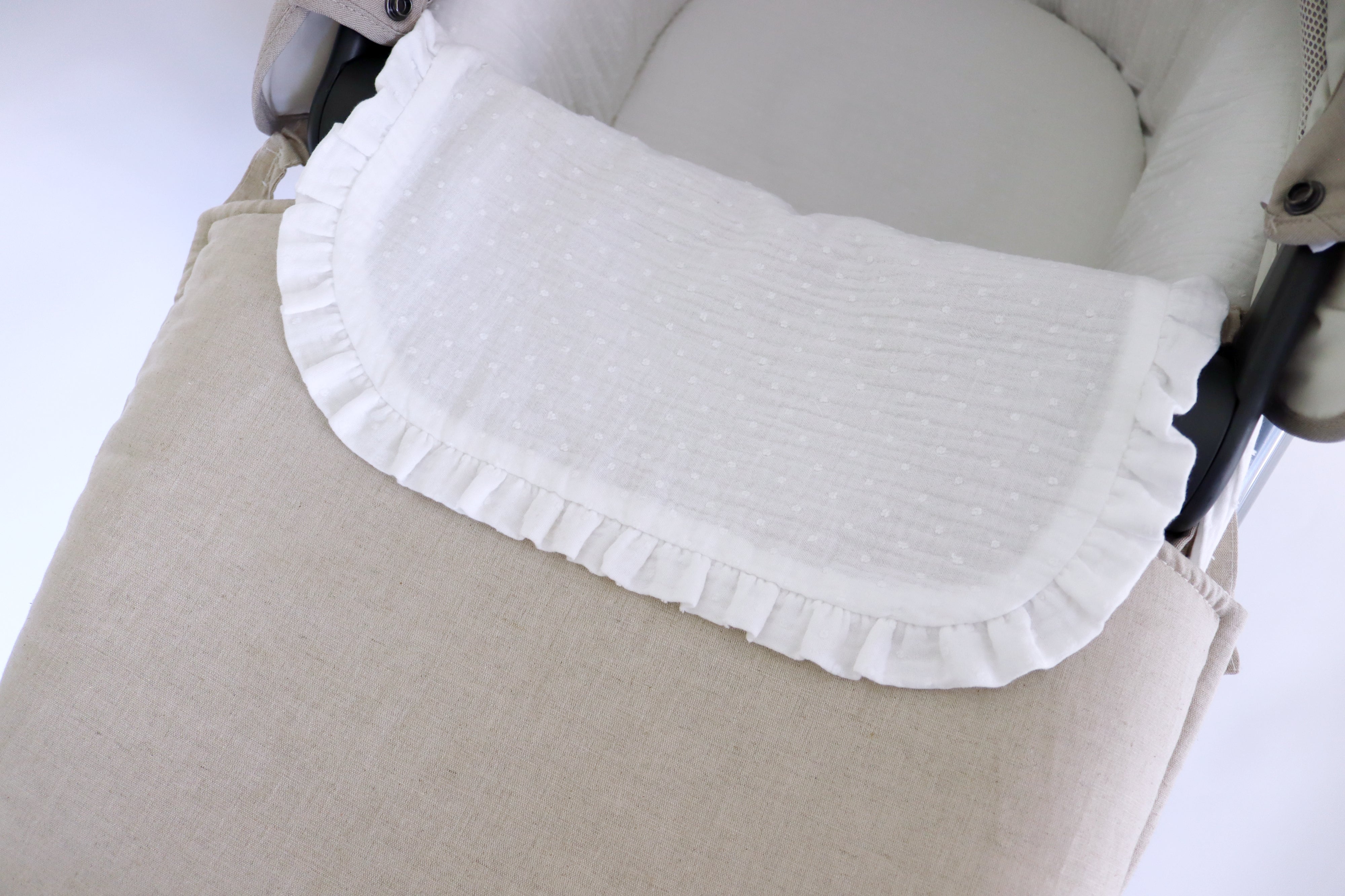 Colcha universal PLUMETI BLANCO lino beige