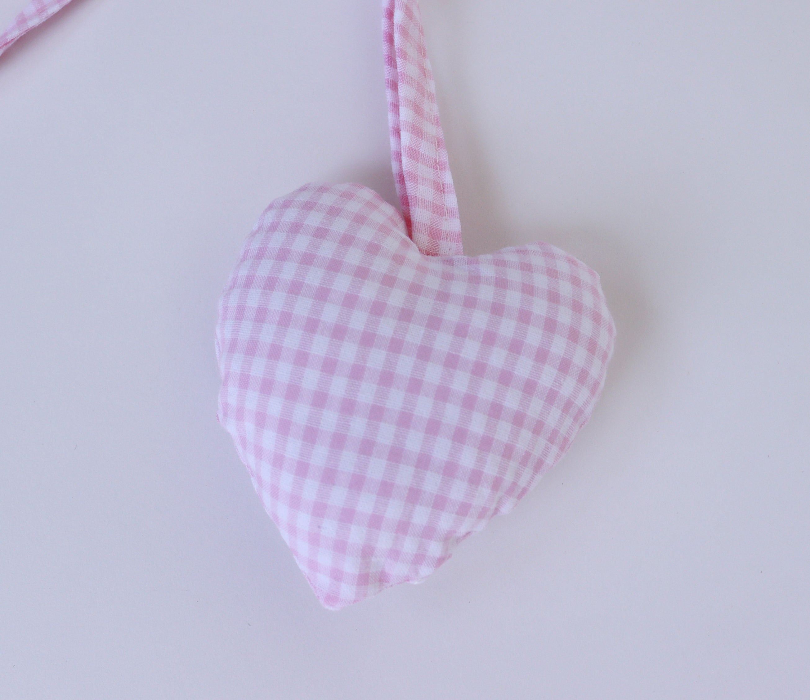 Colgante corazón MINI VICHY ROSA