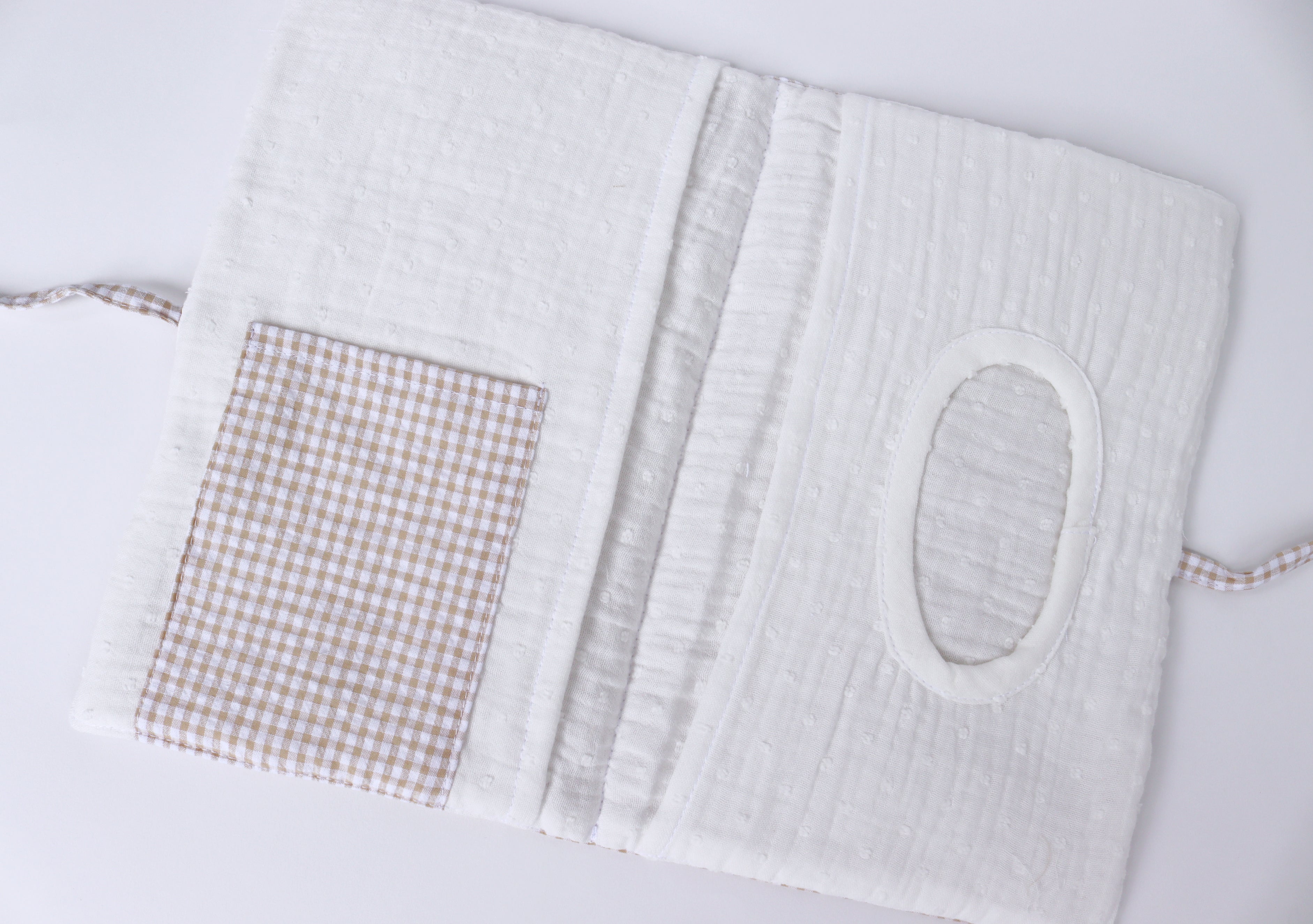 Porta pañales/toallitas MINI VICHY BEIGE