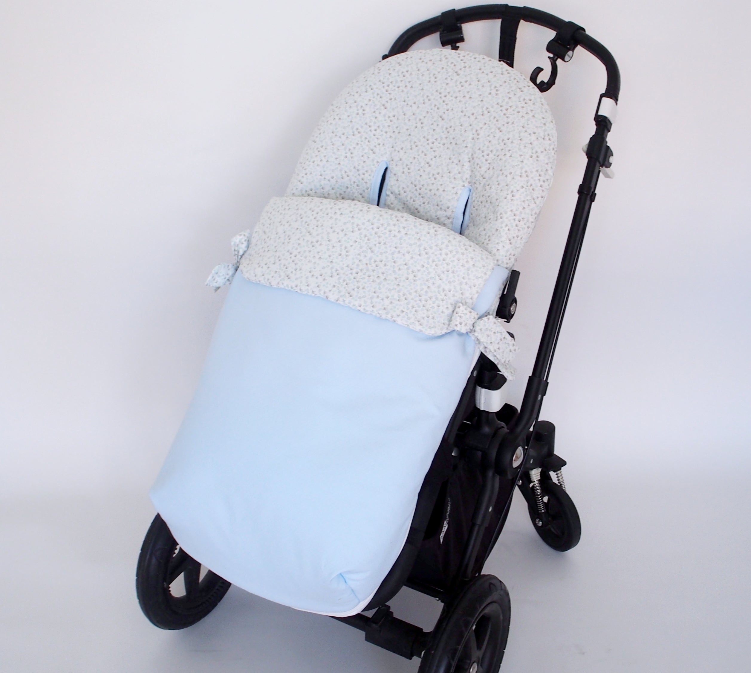 Saco carrito bebé universal CUCADA piqué creta rosa, blanco o azul